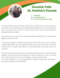 Hoosick Falls St. Patrick's Dsy Parade and Festival