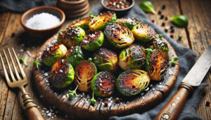 Blackened brussel sprouts